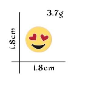 Heart Eyes Smiley Face Emoji Pin Brooch